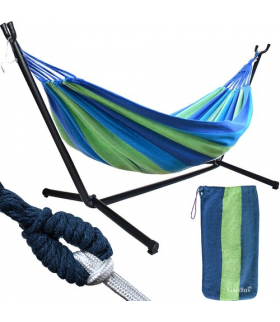 Hamak ogrodowy 200x150cm ze stelażem GARDLOV 00010198