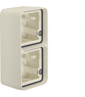 W.1 Adapter natynkowy 2-kr pionowy, 2 wejścia, IP55, biały Berker 6719333502
