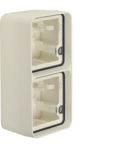 W.1 Adapter natynkowy 2-kr pionowy, 2 wejścia, IP55, biały Berker 6719333502