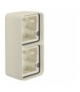 W.1 Adapter natynkowy 2-kr pionowy, 2 wejścia, IP55, biały Berker 6719333502