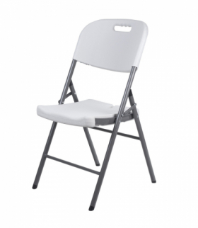 Składane krzesło cateringowe/ogrodowe/bankietowe/weselne, max. 250kg, białe, mocne, 88x50x45cm, GB375 GreenBlue CEN-77749