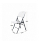 Składane krzesło cateringowe/ogrodowe/bankietowe/weselne, max. 250kg, białe, mocne, 88x50x45cm, GB375 GreenBlue CEN-77749