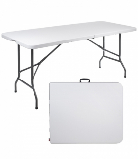 Stół cateringowy/ogrodowy 180cm, 180x75x74cm, HDPE, max. 200kg, GB370 GreenBlue CEN-77744