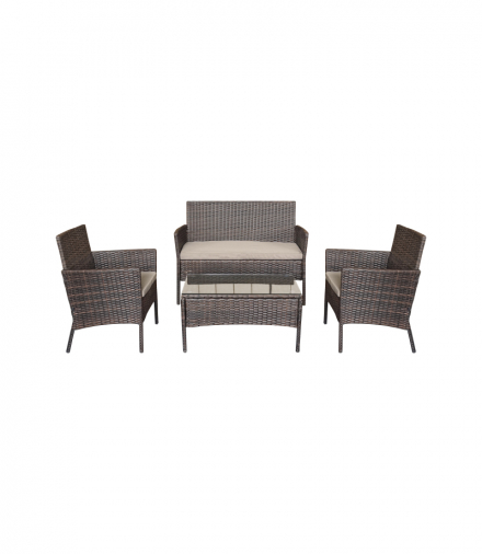 Zestaw mebli ogrodowych TEESA ROSE brązowy Teesa LEC-TSA9009