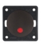 Integro Flow Łącznik klawiszowy kontrolny z czerwoną soczewką, 2-biegunowy, brązowy, mat Berker 937522501