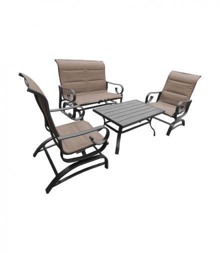 Zestaw mebli ogrodowych TEESA JOHN brązowy Teesa LEC-TSA9014
