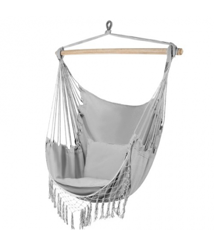 Hamak krzesło brazylijskie szare Gardlov 23671 ISO TRADE 00023671