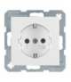 S.1/B.3/B.7 Gniazdo SCHUKO z uziemieniem, samozaciski, biały Berker 47231909