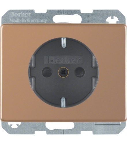 Arsys Gniazdo SCHUKO z podwyższoną ochroną styków, Miedź, metal Kupfer Med Berker 47350007