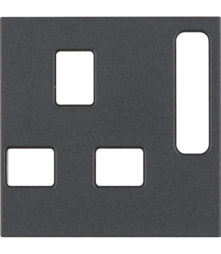 B.x/S.1 Płytka czołowa do gniazda z uziem. standard brytyjski, antracyt mat Berker 3313071606