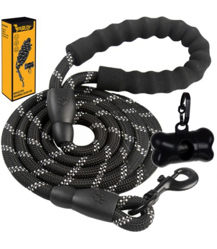 Smycz treningowa odblaskowa 5m Purlov 21655 00021655