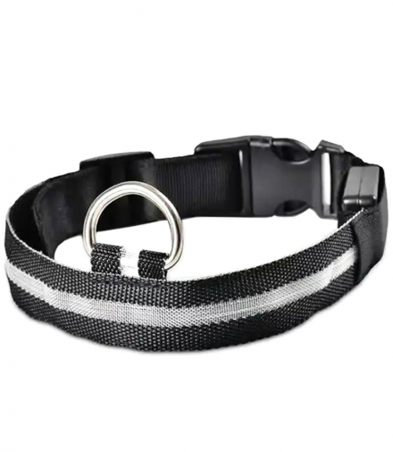 Obroża świecąca led 32-37cm black ATL AG232D