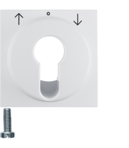 S.1/B.3/B.7 Płytka czołowa do łącznika żaluzjowego na klucz, biały Berker 15061909