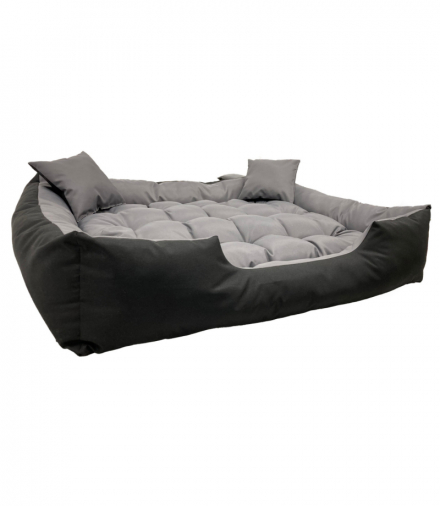 Legowisko dla psa ECCO 80x60 / 100x75 cm szaro-czarne AIO CEN-81280