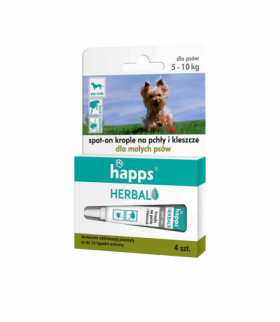 Krople na pchły i kleszcze dla małych psów Happs Herbal Bros CEN-67232