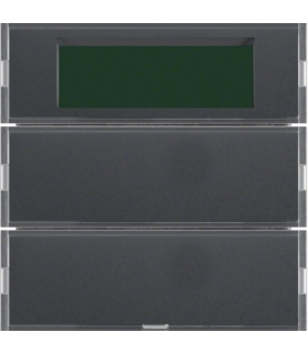 KNX system B.3/B.7 Przycisk 2-kr z reg. temp. i wyśw., do ram. alu i antracyt