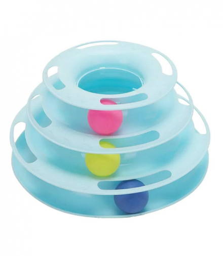 Wieża z piłeczkami zabawka dla kota ATL ZW12