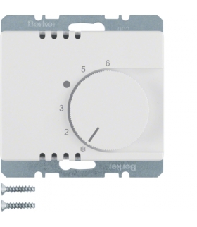 Arsys Regulator temperatury pomieszczenia z zestykiem zmiennym i elementem centralnym, biały Berker 20260069