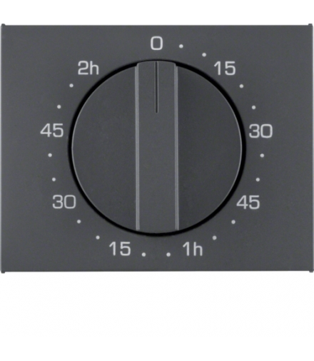 K.1 Płytka czołowa z pokrętłem do mechanicznego łącznika czasowego 120 min, antracyt mat, lakierowany Berker 16357106