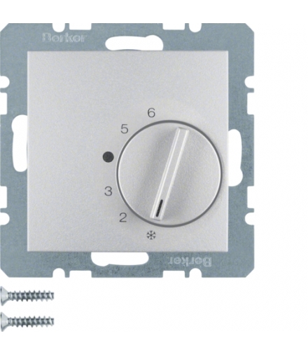 B.x Regulator temperatury pomieszczenia z zestykiem zmiennym i elementem centralnym, alu Berker 20261404