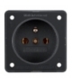 Integro Flow Gniazdo z uziemieniemz podwyższona ochroną styków, mechanizm, czarny, mat Berker 9619505