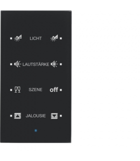 KNX TS Sensor dotykowy 4-krotny konfigurowalny, szkło, czarne