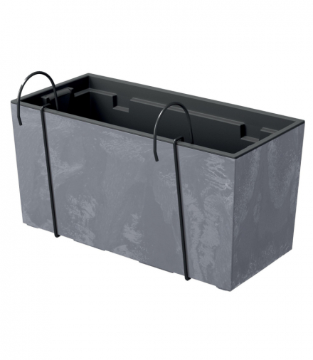Doniczka z hakami Urbi Case Beton Effect DUC400EW marengo Prosperplast CEN-78023