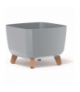 Doniczka GRACIA SQUARE jasny szary Prosperplast CEN-81342