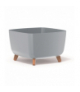 Doniczka GRACIA SQUARE jasny szary Prosperplast CEN-81346