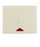 Arsys Łącznik na kartę hotelową-nasadka z nadrukiem i czerwoną soczewką, kremowy Berker 16410002