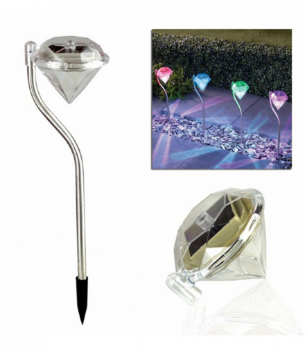 Ogrodowa lampa solarna rgb diament ATL ZD50A