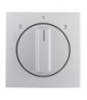 B.Kwadrat/B.7 Płytka czołowa z pokrętłem do łącznika 3-pozycyjnego bez pozycji zerowej, alu mat, lakierowany Berker 10841404