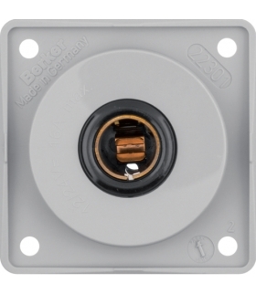 Integro Flow Gniazdo zasilające 12 V, samochodowe, szary, połysk Berker 945172507