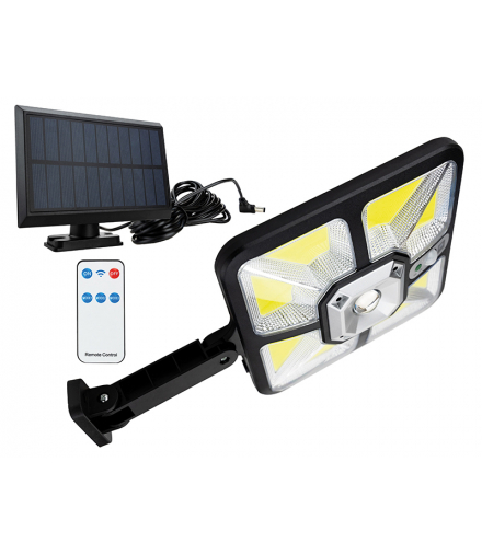 Lampa uliczna solarna z przewodem 5m 9cob z pilotem Blow 67-500