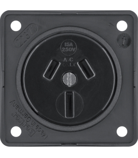 Integro Flow Gniazdo z uziemieniem "Australia", mechanizm, czarny Berker 9625605