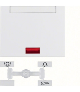 K.1 Klawisz z 5 dołączonymi soczewkami i polem opisowym do łącznika 1-klawiszowego, biały Berker 14157109