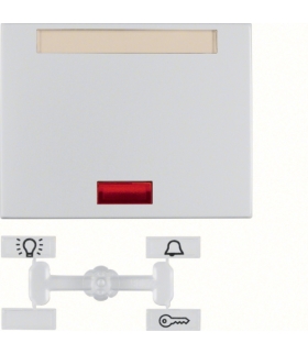 K.5 Klawisz z 5 dołączonymi soczewkami i polem opisowym do łącznika 1-klawiszowego, alu Berker 14157103