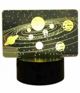 Lampka nocna układ słoneczny 3d LED ATL ZD98B