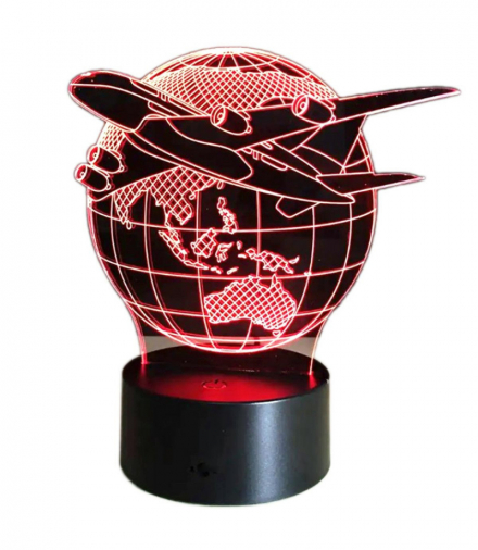 Lampka nocna samolot 3D LED ATL ZD98D