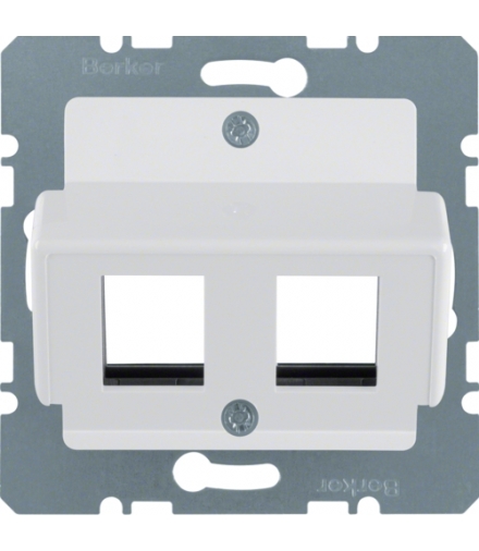 B.3/B.7 Płytka czołowa do gniazda modularnego Krone, biały, mat/aksamit Berker 14641909