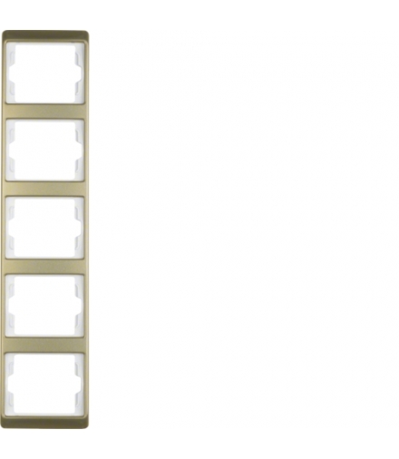 Arsys Ramka 5-krotna pionowa, złoty Berker 13540002