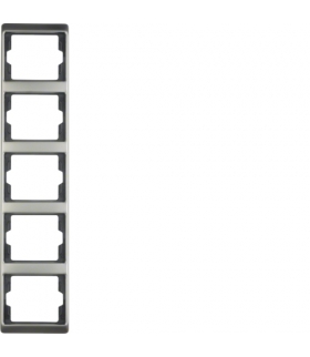 Arsys Ramka 5-krotna pionowa, stal szlachetna nierdzewna Berker 13540004