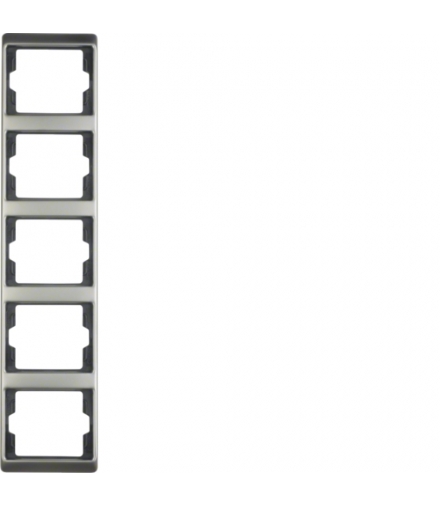 Arsys Ramka 5-krotna pionowa, stal szlachetna nierdzewna Berker 13540004
