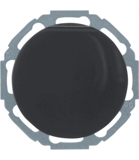R.classic Gniazdo SCHUKO z pokrywą, samozaciski, czarny, połysk Berker 47442045