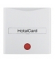 S.1/B.3/B.7 Nasadka z nadrukiem i czerwoną soczewką do łącznika na kartę hotelową, biały Berker 16401909