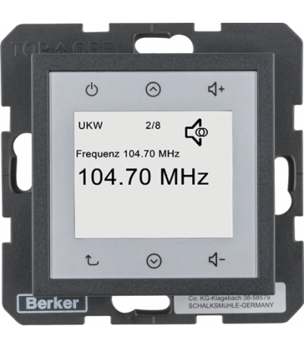 B.x/S.1 Radio Touch, antracyt mat Berker 28841606