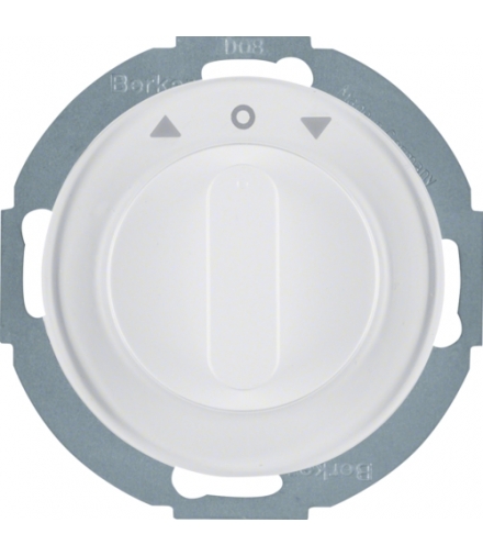 R.classic Łącznik żaluzjowy obrotowy z elementem centralnym i pokrętłem, 1-biegunowy, biały, połysk Berker 38112089