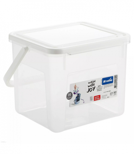 Pojemnik na proszek tabletki 3kg 4,5L przezroczysty Rotho CEN-72765