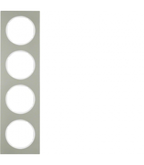 R.3 Ramka 4-krotna, stal szlachetna/biały Berker 10142214