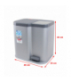 Kosz do segregacji śmieci Curver Duo Pedalbin Curver CEN-50280